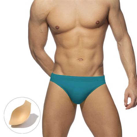 Haoyunl Mens Bikini Swimwear Low Rise Swim Briefs Solid Bathing Suit