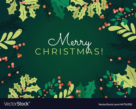 Hand drawn flat business christmas card template Vector Image