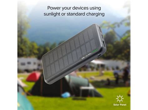 Powerbank Sbs Solar Fastcharge 10000 Mah Usb Usb C Negro