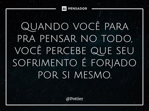 ⁠quando Você Para Pra Pensar No Todo Pottier Pensador