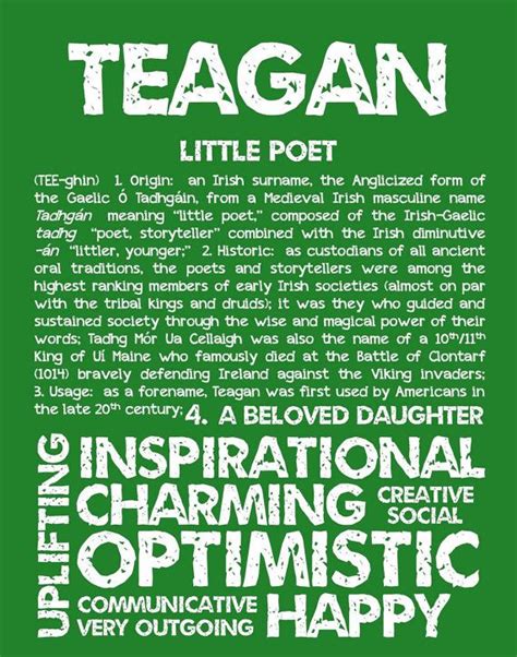 Teagan Personalized Name Print Typography Print By Ohbabynames