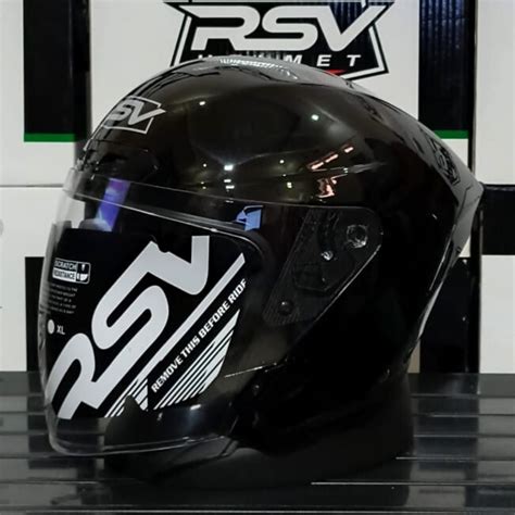 Jual HELM RSV NEW WINDTAIL BLACK GLOSSY SINGLE VISOR HELM RSV