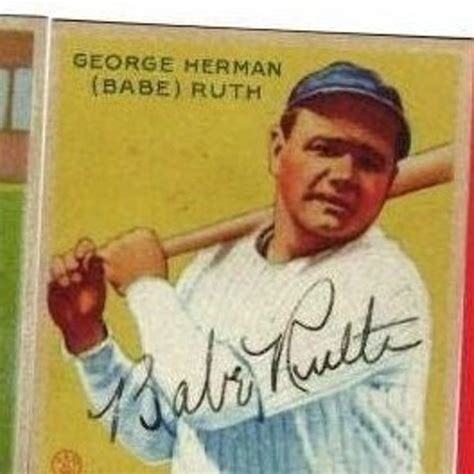 Babe Ruth Autograph Card Etsy