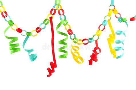 festive paper guirlande stock photo image  white paper