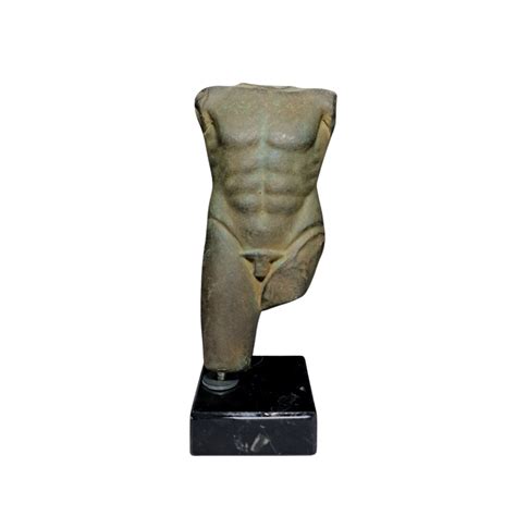 Nude Male Torso Statue Greek Replica Bronzed Handmade Sculpture Etsy