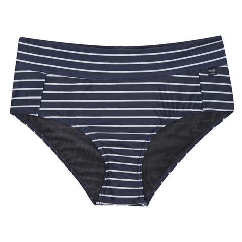 Regatta Damskie M Skie Teksturowane Figi Bikini Paloma Stripe Ciemnogranatowy Regatta