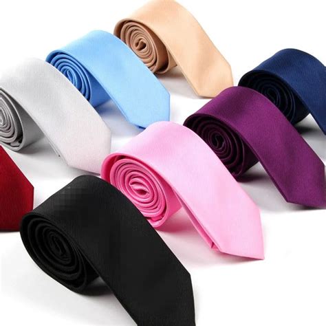 Polyester Skinny Necktie Ties For Men Wedding Suit Slim Necktie Classic