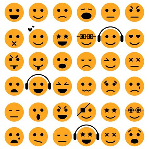 Set Emoticons Emoji Level Rank Load Excellent Good Normal Bad Stock ...