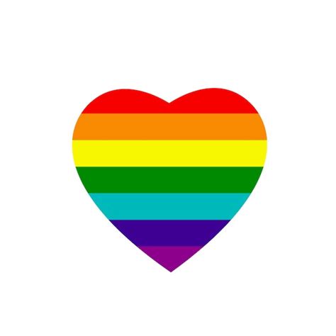 Coeur Arc En Ciel Coeur De Fiert Gay Notion De Fiert Gaie Vecteur Premium