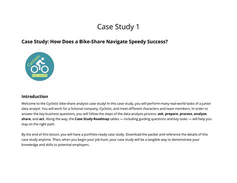 DAC8 Case Study 1 Case Study 1 Case Study How Does A Bike Share