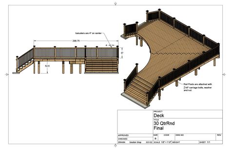 Plans For Above Ground Quarter Round Pool Deck Etsy