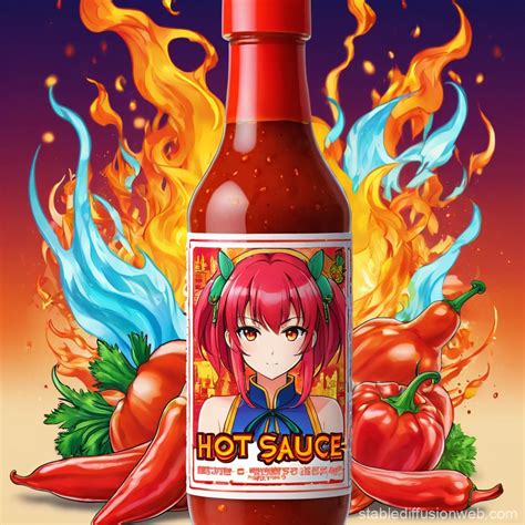 Hot Sauce Bottle Label Design Stable Diffusion Online