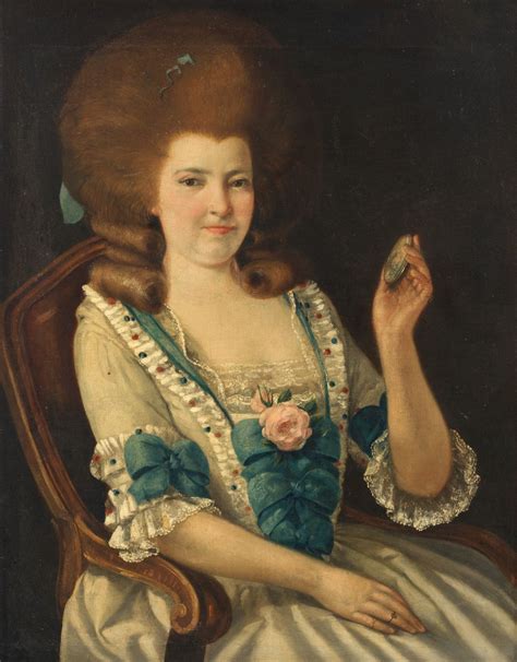 18th Century French Artist Portrait Of A Noblewoman Cm