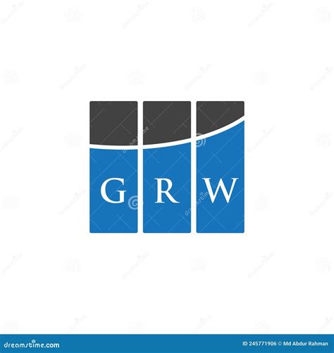 GRW Letter Logo Design on WHITE Background. GRW Creative Initials ...