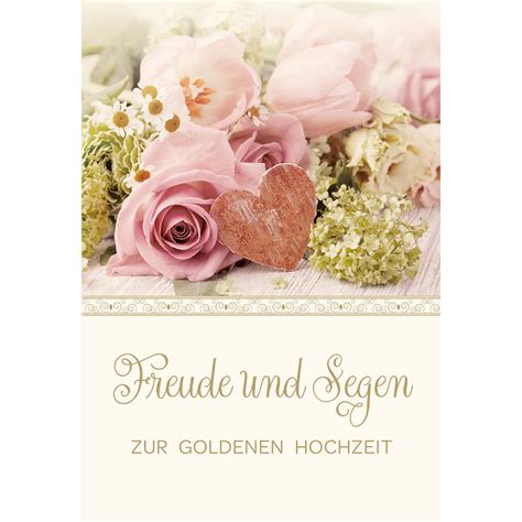 Gl Ckwunschkarte Freude Und Segen Zur Goldenen Hochzeit St Ck