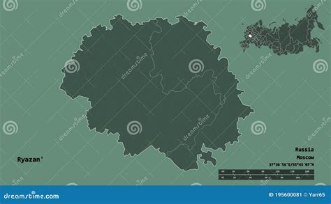 ryazan region russia zoomed administrative stock illustration illustration