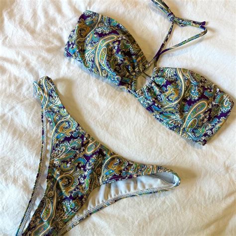 Paisley Bikini Set Never Worn Depop