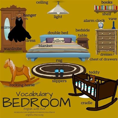 VOCABULARY – BEDROOM | English lessons, Vocabulary, Learn english