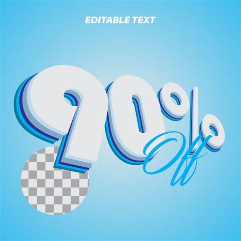 Premium Vector | 9070 percents off 3d text style