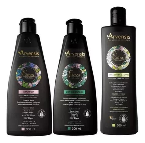 Kit Arvensis Cachos Shampoo Condicionador Ativador Crespos Mercadolivre