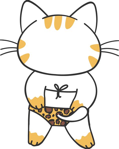 Cute Summer Funny Playful Kitten Cat In Sexy Bikini Swimsuit Cartoon Doodle Hand Drawing
