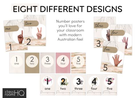 Modern Aussie Number Posters Australian Teachers Marketplace