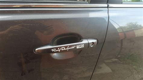 Наклейки TRD на ручки. — Toyota Camry (XV40), 2,4 л, 2007 года ...