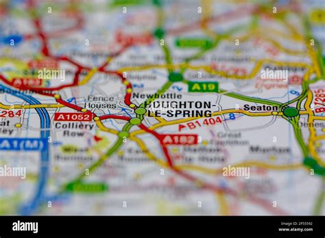 Houghton le spring map hi-res stock photography and images - Alamy