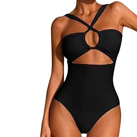 Lojoutye New Swimwears One Pieces Women S Swimsuit Cut Mesh Bikini Out High Waist Sexy