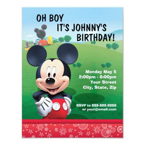 Mickey Mouse Birthday Invitation | Zazzle.com