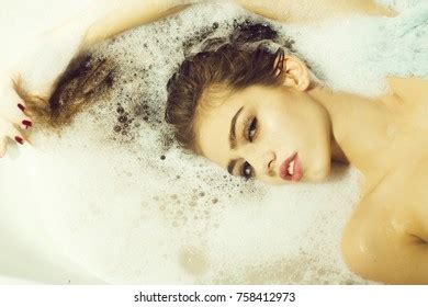 Sensual Girl Relaxing Bathroom Sexy Naked Stock Photo Shutterstock