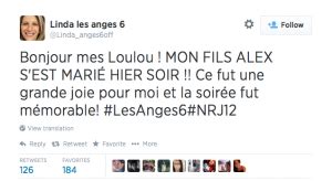 Linda Les Anges 6 son fils Alexandre est un homme marié Public