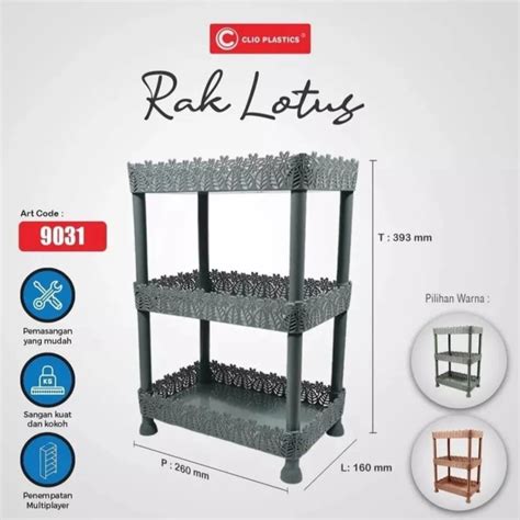 Jual Rak Clio Lotus Plastik Susun Rak Kotak Mini Serbaguna Shopee