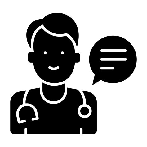 An Icon Design Of Doctor Consultation 13766408 Vector Art At Vecteezy