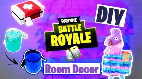 Diy Fortnite Room Decor Llama Potion And Medkit Français Youtube