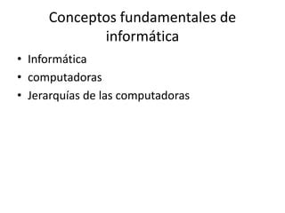 Conceptos de informática PPT