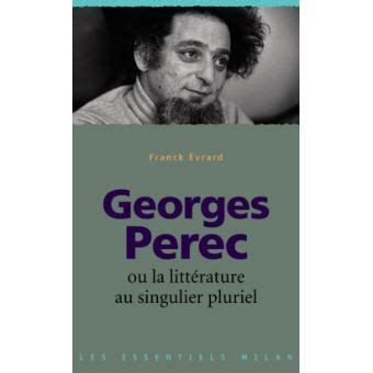 Georges Perec Broch Franck Evrard Achat Livre Fnac