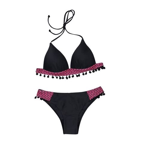 Maillot De Bain Fendu Sexy À Bretelles En Bikini La Mode ACY210310004HTL oneritea06 Hot pink