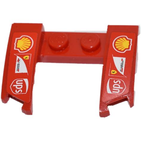 Lego Wedge X X With Cutout With Shell Ferrari And Ups Logos