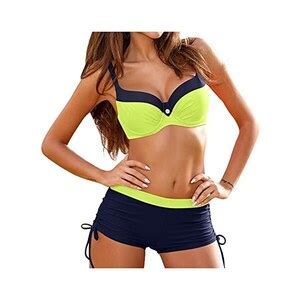 Ghemdilmn Costume Donna Due Pezzi Da Mare Estivo Costumi Per Donna Modellante Curvy Bikini