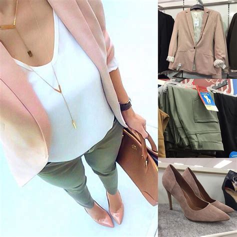 Feeling This Combo Of Blush Pink With Olive For Spring 💖💚 The Blazer I