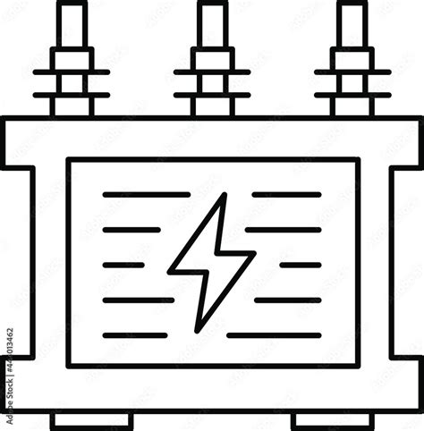 Substation Line Icon Grid Icon Sign Vector Illustration Transparent