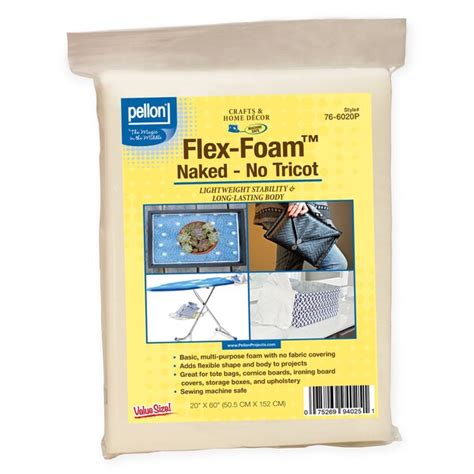 Shop Pellon Flex Foam Naked Foam No Tricot Stabilizer 20 Inch X 60 Inch