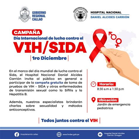 Hospital Carri N Realiza Campa A De Tamizaje Y Detecci N De Vih Sida