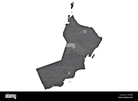 Map Of Oman On Dark Slate Stock Photo Alamy
