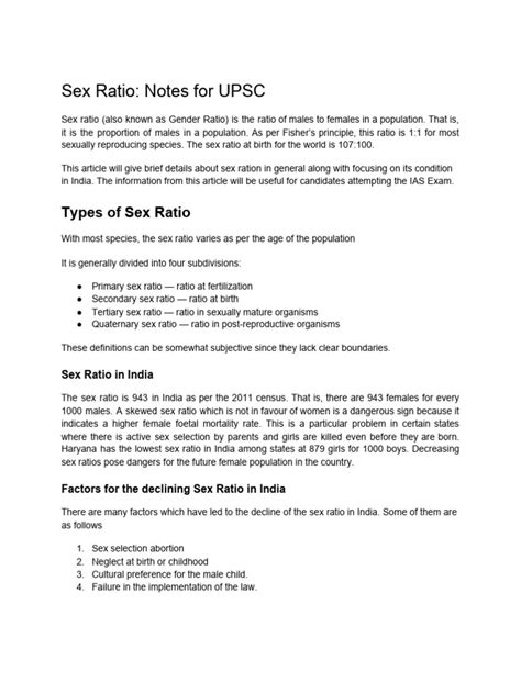 Understanding Indias Sex Ratio Issues Pdf Woman Social Policy