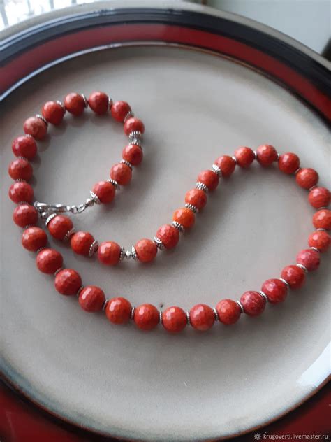 Бусы коралловые Классические купить в интернет-магазине Ярмарка ...