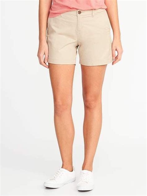 Old Navy Mid Rise Everyday Twill Shorts For Women 5 Inch Inseam