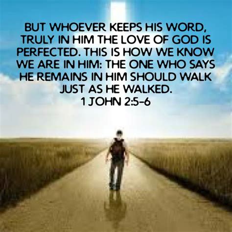 A Man Walking Down A Road With The Words But Whoever Keeps His Word