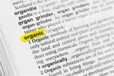 Highlighted English Word & X22;organic& X22; and Its Definition at the ... 